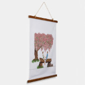 Onder de Cherry-boom Hangend Wandkleed (Gebogen)