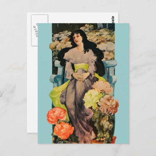 Onder de Chrysanthema Briefkaart (Voorkant / Achterkant)