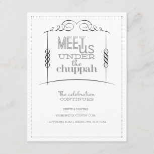 Onder de Chuppah Jewish Wedding Reception Kaart