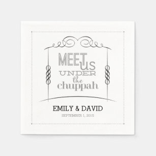 Onder de Chuppah Joodse bruiloft servetten