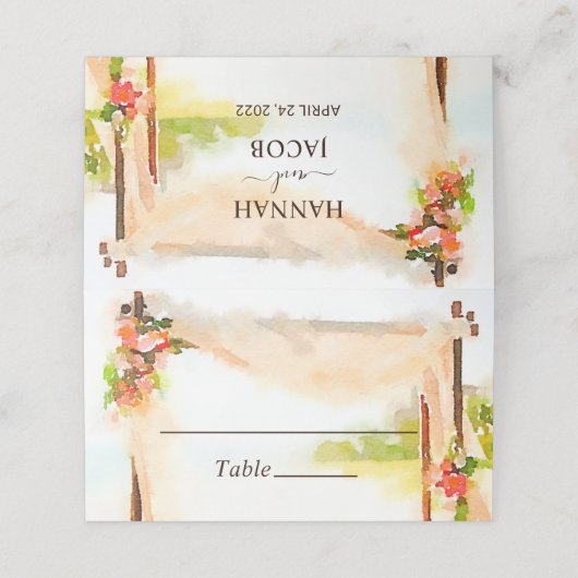 Onder de Chuppah Wedding (Buitenkant ongevouwen)