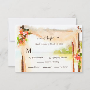 Onder de Chuppah Wedding RSVP-kaart RSVP Kaartje