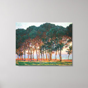 Onder de dennenbomen, door Claude Monet Canvas Afdruk