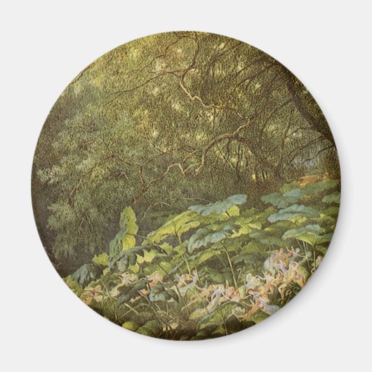 Onder de Dock Leaves van Richard Doyle, Fairy Art Magneet (Voorkant)