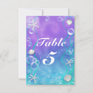 ONDER DE Kaart ZEE Enchanted Party Table Number