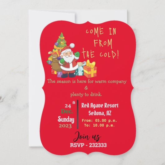 Onder de kerstboom kaart (Voorkant)