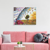 Onder de koepel uitkijken canvas afdruk (Insitu (Woonkamer))