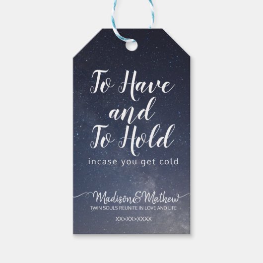 Onder de Labels van het sterrenhuwelijk Cadeaulabel (Voorkant)