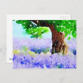 Onder de Lavender-structuur Briefkaart (Voorkant / Achterkant)