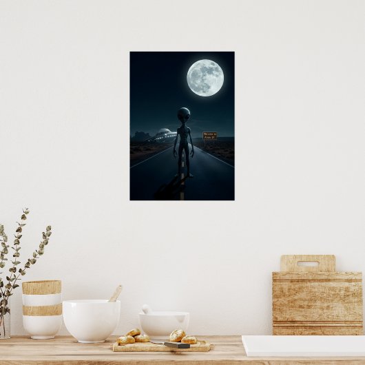 Onder de maangloed: de UFO-crashlanding Poster (Keuken)