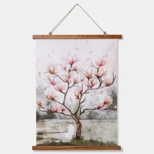Onder de Magnolia boom Hangend Wandkleed