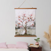 Onder de Magnolia boom Hangend Wandkleed (Slaapkamer)