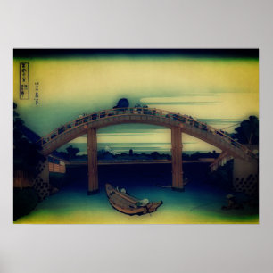 Onder de Mannen Bridge in Fukagawa Poster