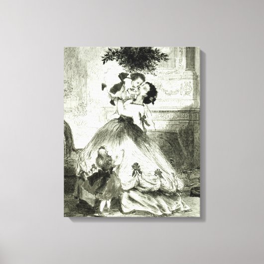 Onder de Mistletoe' Canvas Afdruk (Voorkant)