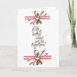 *ONDER DE MISTLETOE OM TE ZIEN HOEVEEL* FEESTDAGEN KAART