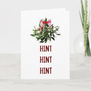 ONDER DE MISTLETOON VOOR EEN MERRY CHRISTMAS FEESTDAGEN KAART