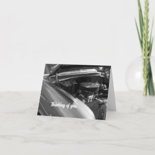 Onder de motorkap denkend aan jou Kaart