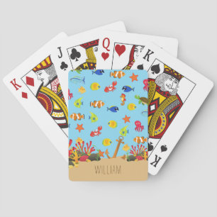 Onder de naam Zee Ocean Fish and Anchor Kind Name Pokerkaarten