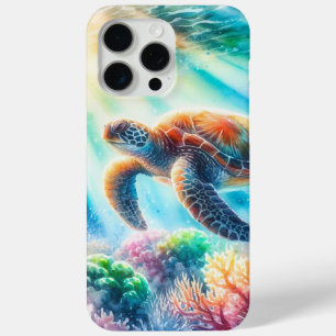 Onder de oceaan zee schildpad iPhone 15 pro max hoesje