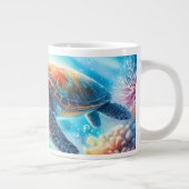 Onder de oceaan zee schildpad extra grote beker (Rechts)