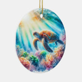 Onder de oceaan zee schildpad keramisch ornament (Rechts)