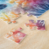 Onder de oceaan zee schildpad legpuzzel (Zijkant)