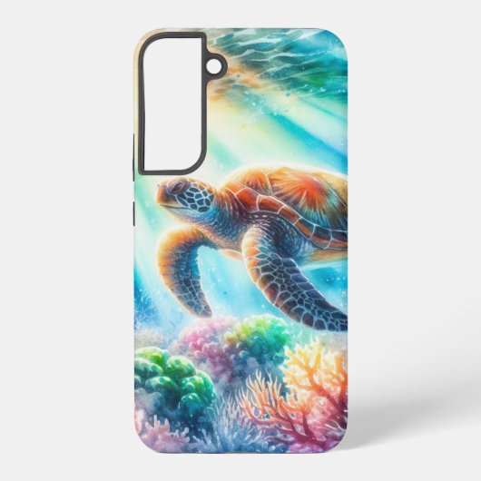 Onder de oceaan zee schildpad samsung galaxy hoesje (Achterkant)
