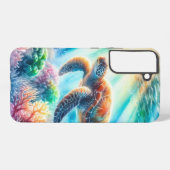 Onder de oceaan zee schildpad samsung galaxy hoesje (Achterkant horizontaal)