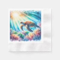 Onder de oceaan zee schildpad