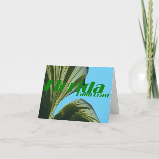 Onder de Palm Tree Note Kaart (Voorkant)