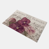 Onder de Pansies Deurmat (Schuin)