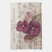 Onder de Pansies Theedoek (Verticaal)