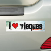 Onder de pier in Esperanza, hart, ik, kijkers... Bumpersticker (Op auto)