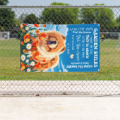 ONDER DE POPPIES chow tuinbanner 3'x5' Spandoek (Insitu)