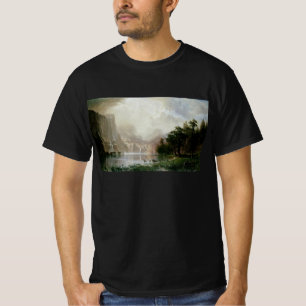 Onder de Sierra Nevada-bergen door Bierstadt T-shirt