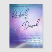 Onder de Stars Paarse roze Typografie Wedding (Voorkant)