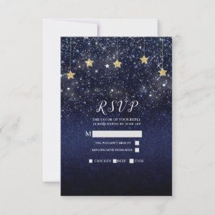 Onder de Stars Sterrennacht Gold Blue Party RSVP