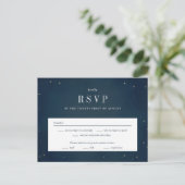 Onder de Stars Wedding RSVP Reply Card Briefkaart (Staand voorkant)
