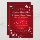 Onder de sterren bruiloft vieren kaart (Voorkant / Achterkant)