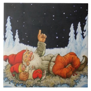 Onder de sterren door Jenny Nystrom Tegeltje