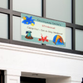 Onder de sterren kamperen spandoek (Buitenkant Gebouw)