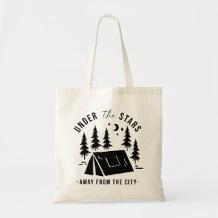 Onder de sterren weg van de stad tote bag
