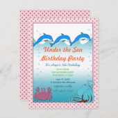 Onder de uitnodiging van de Zee Birthday Party (Voorkant / Achterkant)