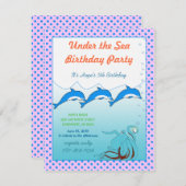 Onder de uitnodiging van de Zee Birthday Party (Voorkant / Achterkant)