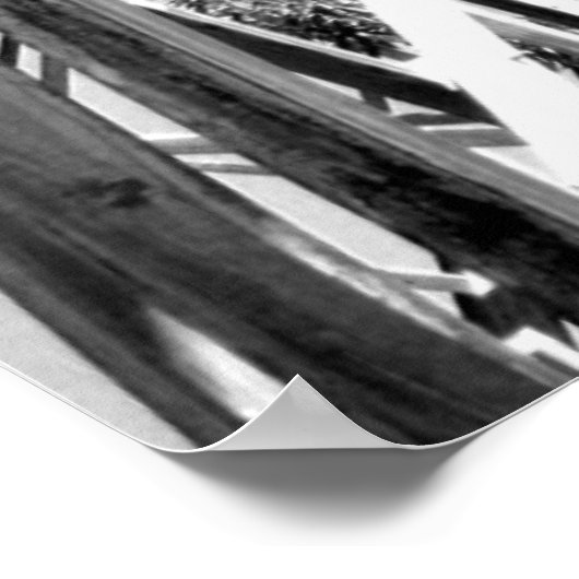 Onder de waterbuis: Slide // Zwart en wit Poster (Hoek)