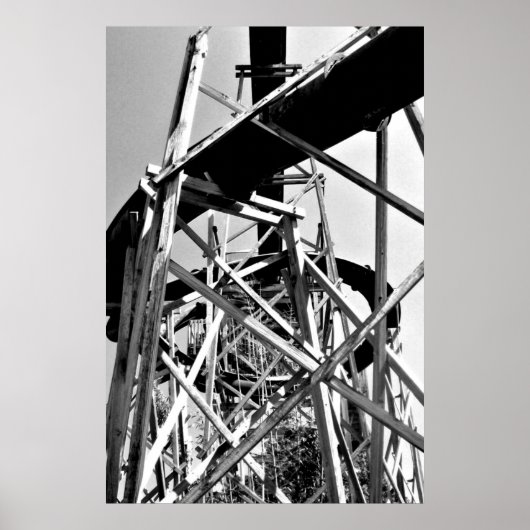 Onder de waterbuis: Slide // Zwart en wit Poster (Voorkant)