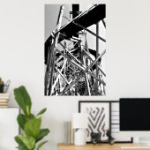 Onder de waterbuis: Slide // Zwart en wit Poster (Thuiskantoor)