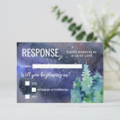 Onder de Waterverf 's nachts. RSVP Kaartje (Staand voorkant)