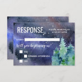 Onder de Waterverf 's nachts. RSVP Kaartje (Voorkant / Achterkant)