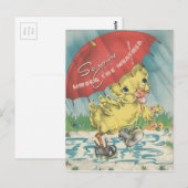 "Onder de weerder" Duck Briefkaart (Voorkant / Achterkant)